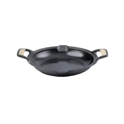 Gjutjärnspannor-Victoria Signature paellapanna polerat gjutjärn 33 cm, Svart