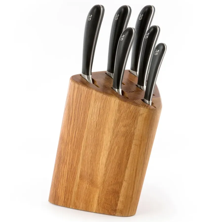 Signature Prism Oak knivblock set 7 delar, Ek^Robert Welch Outlet