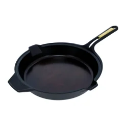 Gjutjärnspannor-Victoria Signature stekpanna polerat gjutjärn 30 cm, Svart