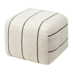 Sigrid puff, Light beige-black, 50x50 cm^Broste Copenhagen Sale