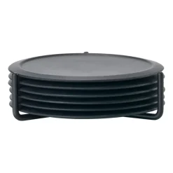 Singles glasunderlägg 6-pack med hållare, Black^Zone Denmark Outlet