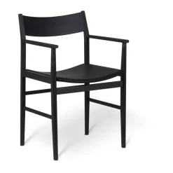 Stolar-Mavis Siza karmstol, Svartlaserad ask-läder sits