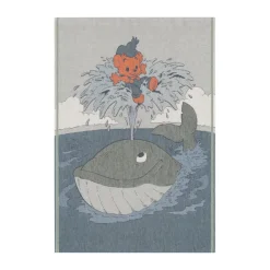 Barnfiltar|Barnfiltar-Ekelund Linneväveri Skattsökarfärden barnfilt 72x105 cm, Blå