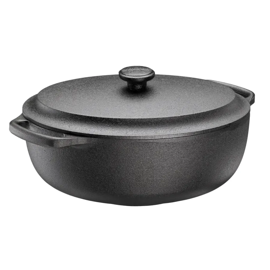 Gjutjärnsgrytor|Grytor-Skeppshult Gjutjärn Skeppshult gryta oval med järnlock, 4 l