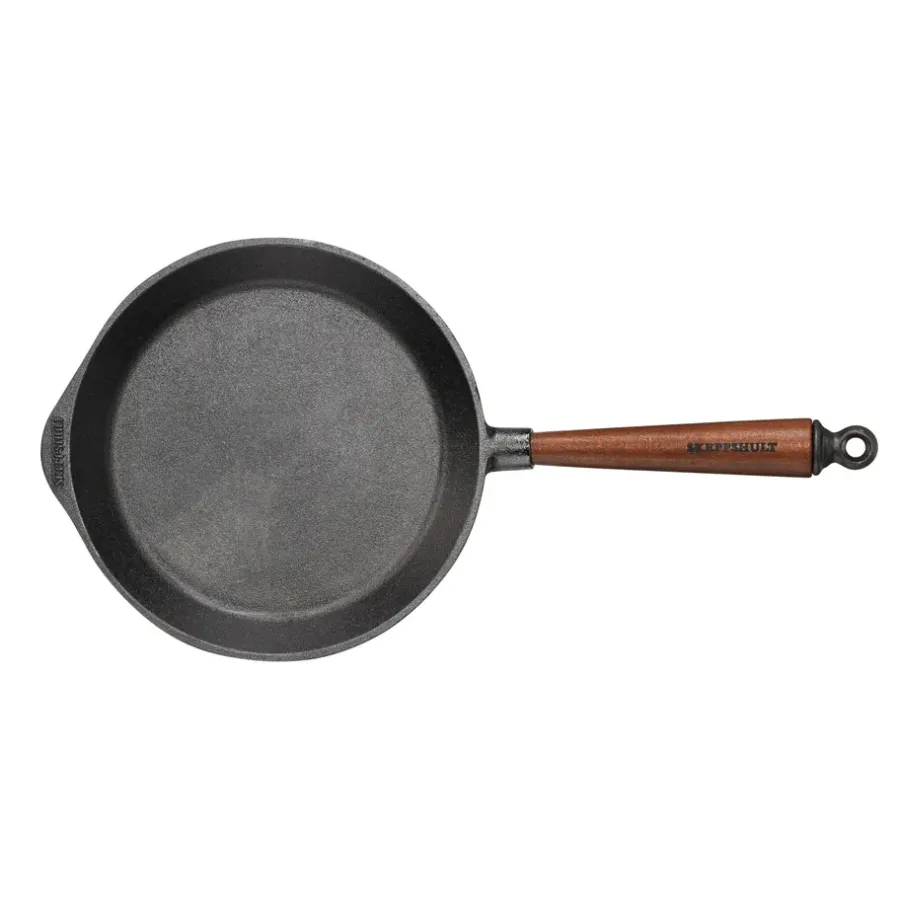 Testvinnare|Gjutjärnspannor-Skeppshult Gjutjärn Skeppshult stekpanna med trähandtag, 24 cm