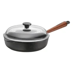 Skeppshult traktörpanna med trähandtag & glaslock, 25 cm^Skeppshult Gjutjärn Sale