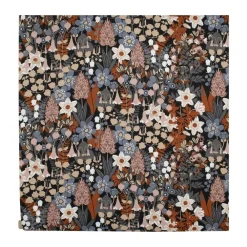 Tyger & Metervaror-Almedahls Skogen tyg, Blå-brun