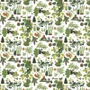Tyger & Metervaror|Vaxdukar-Arvidssons Textil Skogsliv vaxduk, Grön
