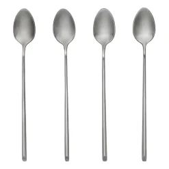 Teskedar & Kaffeskedar-Broste Copenhagen Sletten sked lång 4-pack, Full satin forged