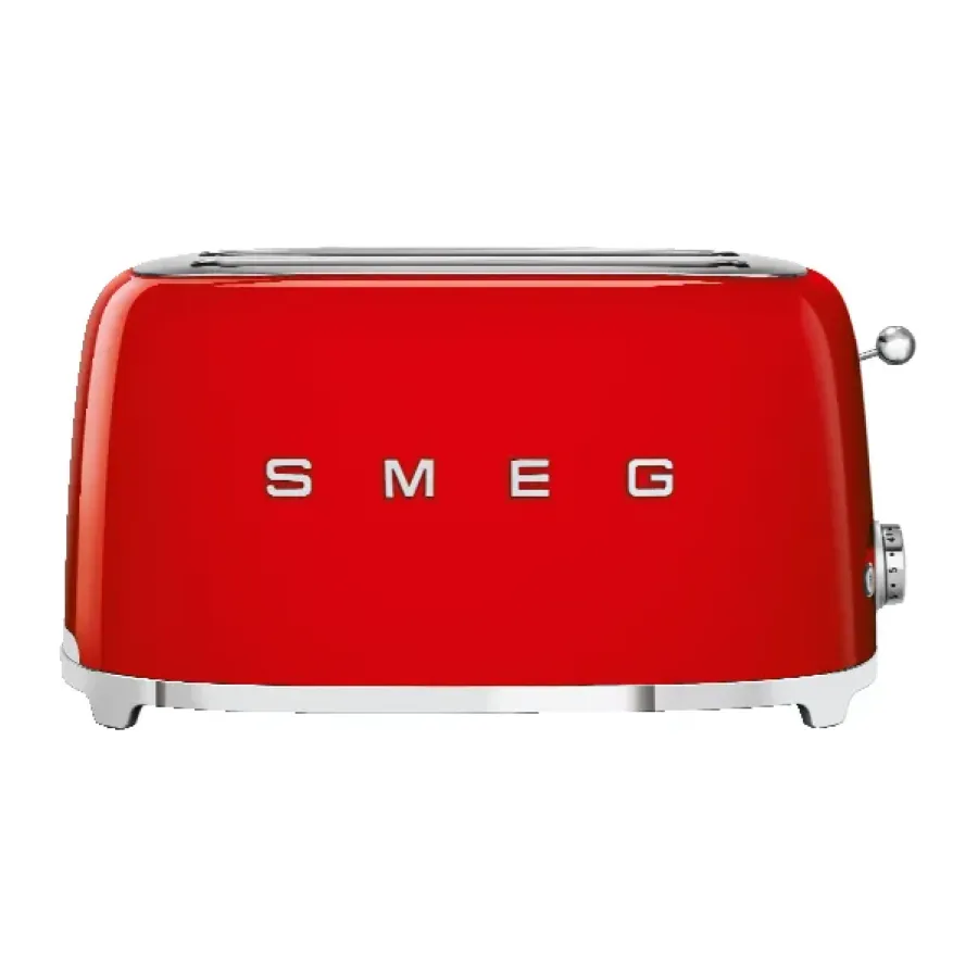 Brödrostar-Smeg 50's Style brödrost 4x4 skivor, Röd