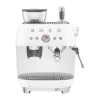 50's Style espressomaskin med kaffekvarn, Vit^Smeg Hot
