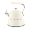 Kaffekannor, Presskannor & Kaffefilter-Smeg 50's Style vattenkittel med vissla, Creme