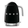 Vattenkokare-Smeg 50's Style vattenkokare med variabel temperatur 1,7 L, Svart