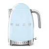 Vattenkokare-Smeg 50's Style vattenkokare med variabel temperatur 1,7 L, Pastell blå