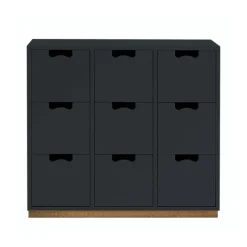 Snö B3 byrå, char grey, eksockel^Asplund Online