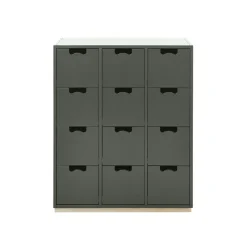 Snö B byrå, green khaki, björksockel^Asplund Hot