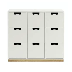 Byråer & Hurtsar|Byråer & Hurtsar-Asplund Snö B3 byrå, white, björksockel