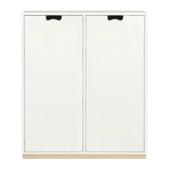 Snö E skåp, white, björksockel/täckta dörrar, dj.42 cm^Asplund Hot