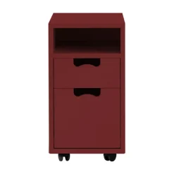 Snö G3 sängbord, Brown red, svarta hjul^Asplund Hot