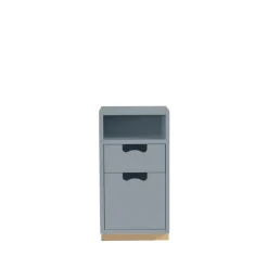 Snö G3 sängbord, nordic blue, björksockel^Asplund Outlet