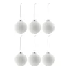 Juldekorationer & Julpynt-Scandi Living Snowing julgranskula 6-pack, White