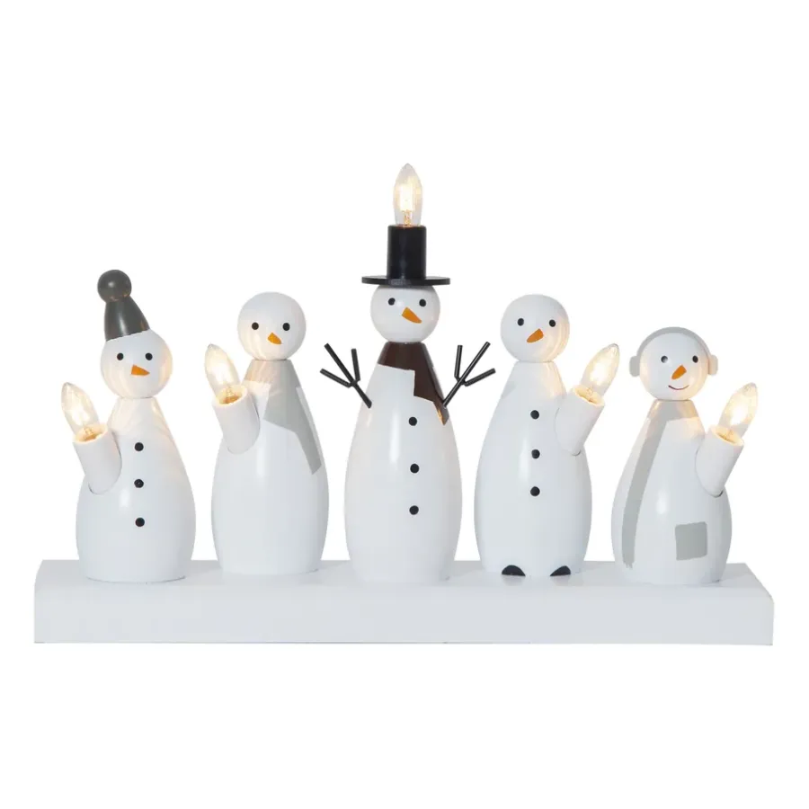 Snowman adventsljusstake, Vit^Star Trading Sale