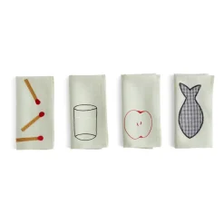 Sobremesa linneservett 45x45 cm 4-pack, Green^HAY Sale