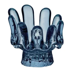 Ljuslyktor & Ljusfat-Kosta Boda Solros ljuslykta cirkulärt glas 9,2 cm, Blå