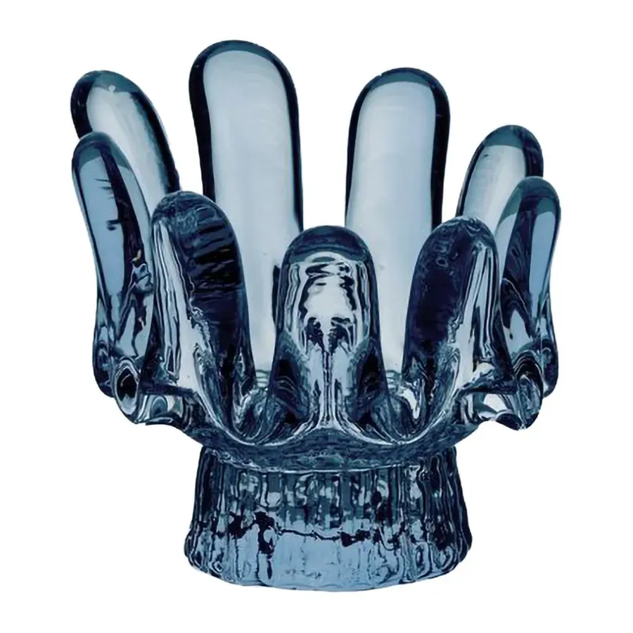 Ljuslyktor & Ljusfat-Kosta Boda Solros ljuslykta cirkulärt glas 9,2 cm, Blå