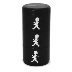 Förvaringsburkar-Solstickan Design Solstickan förvaringsburk tredelad Ø8,5 cm, Svart