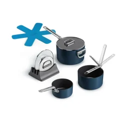 Grytset & Kastrullset|Kastruller-Joseph Joseph Space non stick kastrull 8 delar, Blå