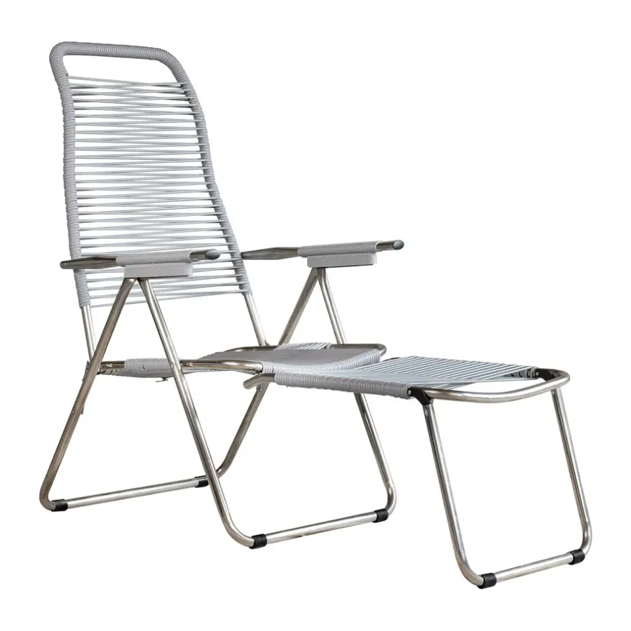 Sittmöbler·Solstolar & Solsängar|Solstolar & Solsängar-Fiam Spaghetti solstol med fotstöd, Grey