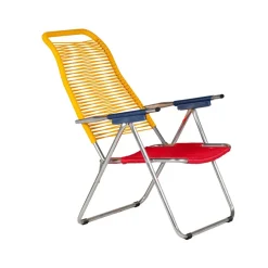 Spaghetti solstol utan fotstöd, Multi-aluminium-yellow^Fiam Discount
