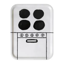 Spis bricka 33x43 cm, Black-white^Fine Little Day Sale