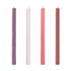 Ljus-HAY Square Candle ljus mix 4-pack, Reds-bordeaux