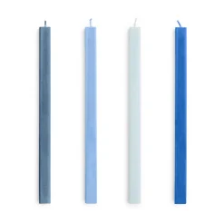 Square Candle ljus mix 4-pack, Blues^HAY Clearance