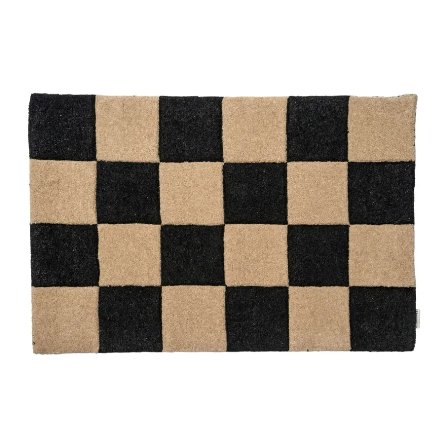 Square dörrmatta 60x90 cm, Svart-natur^Classic Collection Discount