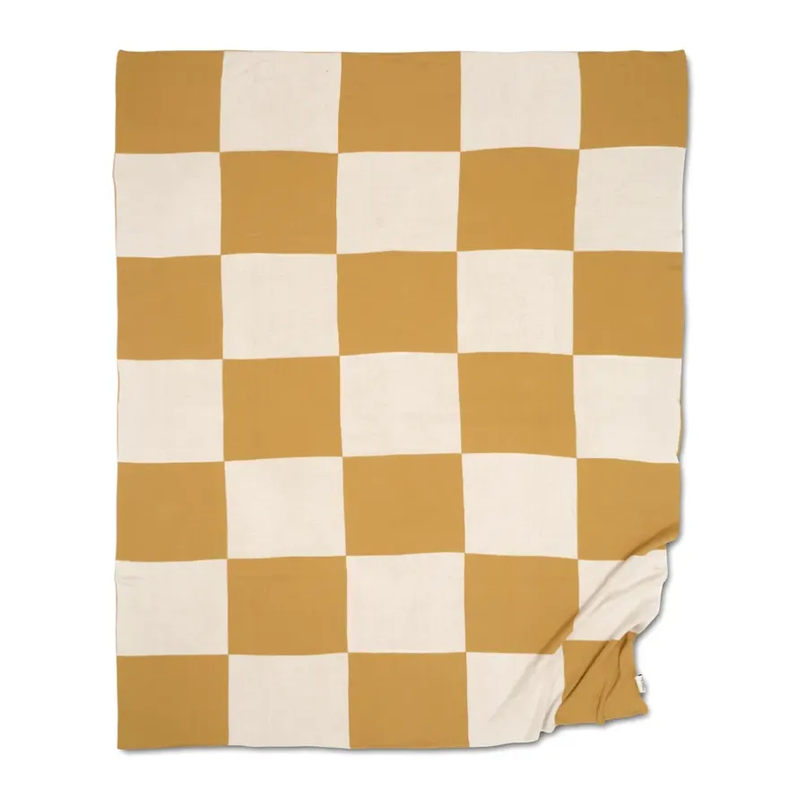 Square pläd 130x170 cm, Gul^Classic Collection New