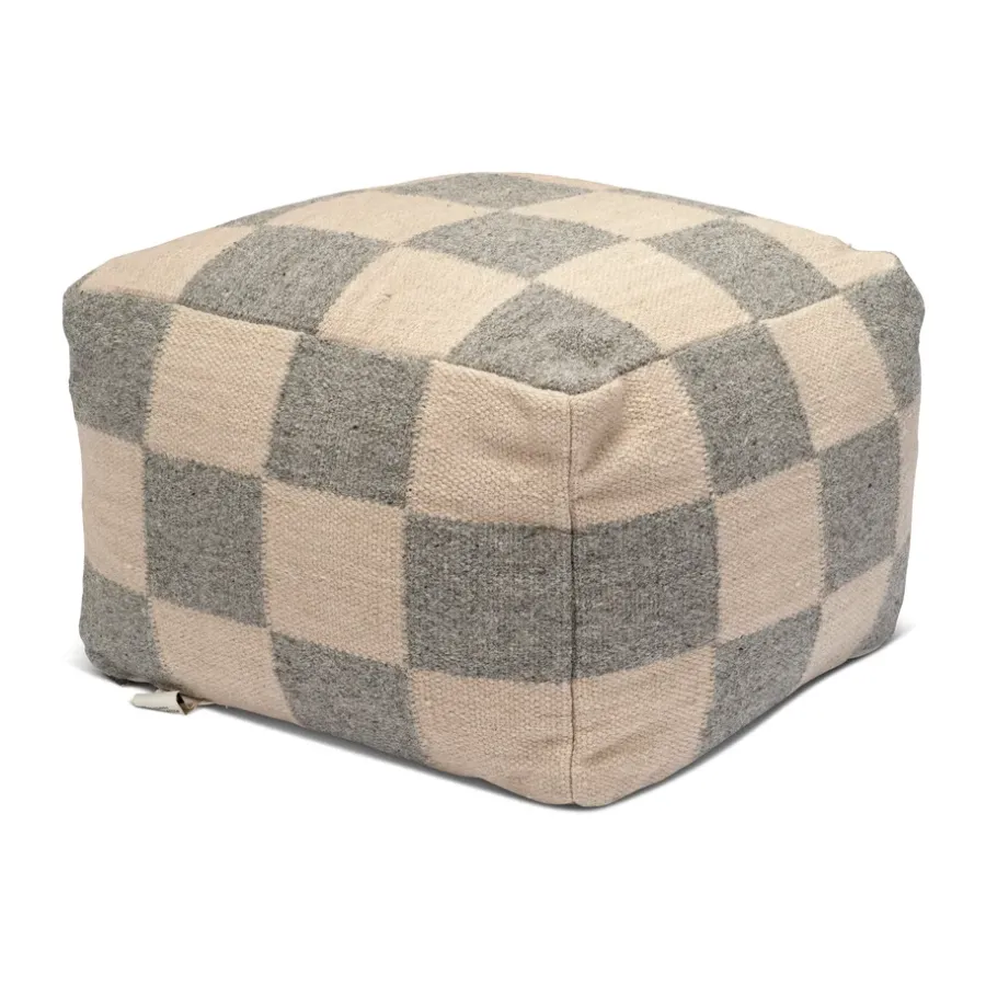 Square puff 50x50 cm, Grå-natur^Classic Collection Hot