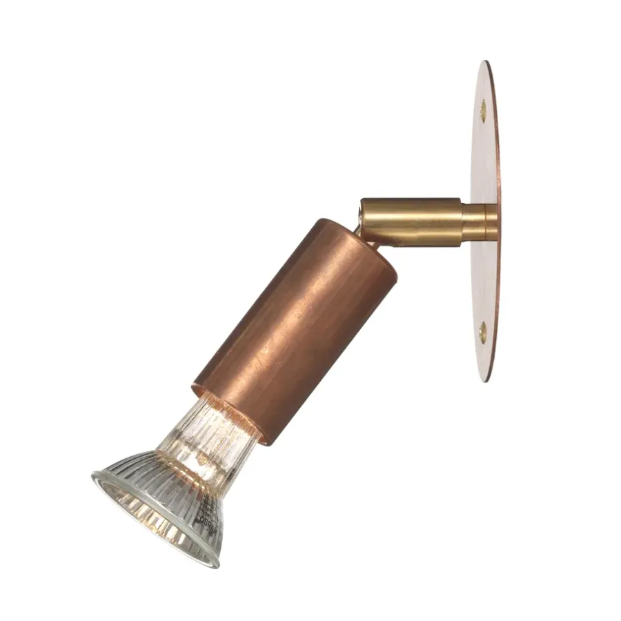 Star 1 vägglampa fast montage, rå koppar^Örsjö Belysning Discount