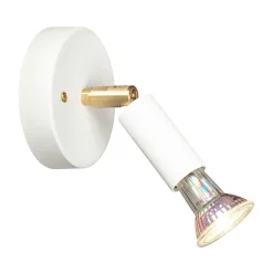 Star 1 vägglampa/taklampa, vit, med kopplingshus^Örsjö Belysning Best