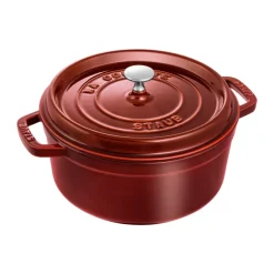 Gjutjärnsgrytor|Grytor-STAUB La Cocotte rund gryta gjutjärn 3,8 L, Grenadinröd