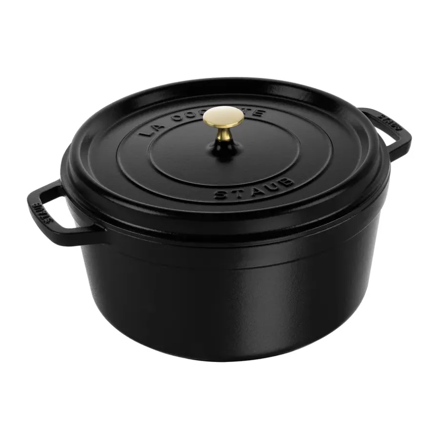 La Cocotte rund gryta gjutjärn 8,4 L, Svart^STAUB New