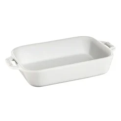 Ugnsformar-STAUB rektangulär ugnsform 20 x 16 cm, vit