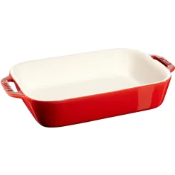 Ugnsformar-STAUB rektangulär ugnsform 27 x 20 cm, röd
