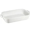 Ugnsformar-STAUB rektangulär ugnsform 34 x 24 cm, vit