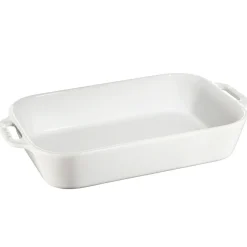 Ugnsformar-STAUB rektangulär ugnsform 34 x 24 cm, vit