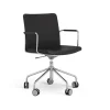 Kontorsstolar & Skrivbordsstolar-Swedese Stella kontorsstol höj/sänkbar med svikt, läder elmosoft 99999 svart-krom