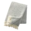 Ullplädar & Ullfiltar-Klippan Yllefabrik Stella ullpläd, ljusgrå