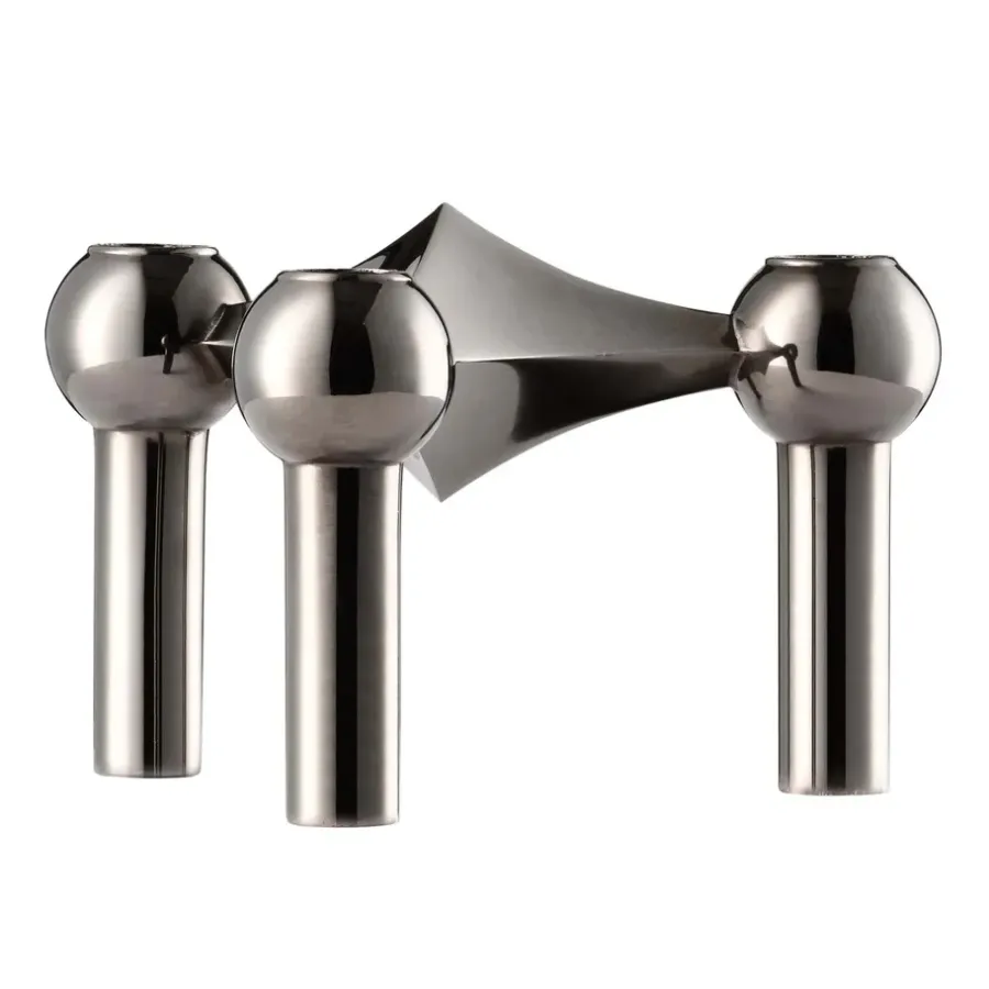 Nagel ljusstake, Svart krom^STOFF Outlet